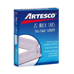 INDEX TABS ARTESCO STANDARD 15 CM TRANSPARENTE
