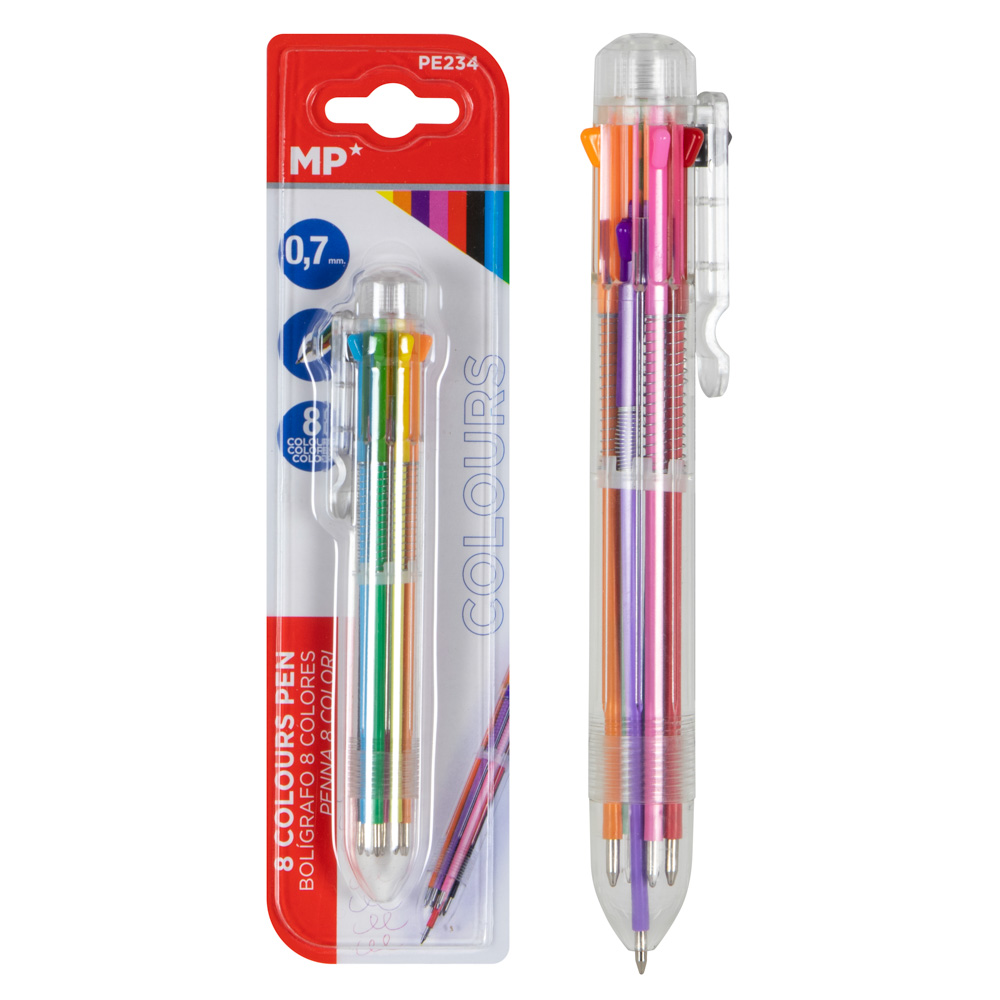 BOLIGRAFO MP 0.7MM 8 COLORES