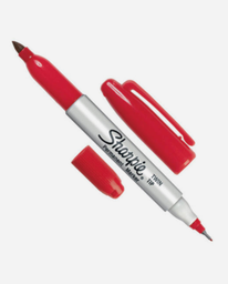 MARCADOR PERM. SHARPIE DOBLE PUNTA  ROJO