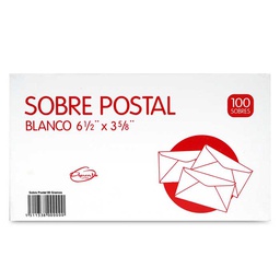 SOBRE BLANCO APUNTA CARTA (CX100)