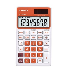 CALCULADORA P/BOLSILLO CASIO NARANJA SL-300NC-RG-S