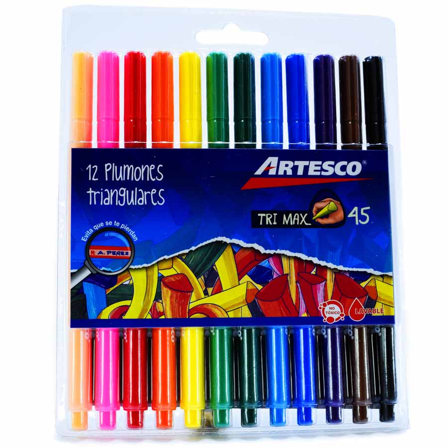 MARCADOR ARTESCO MAX45 12 COLORES