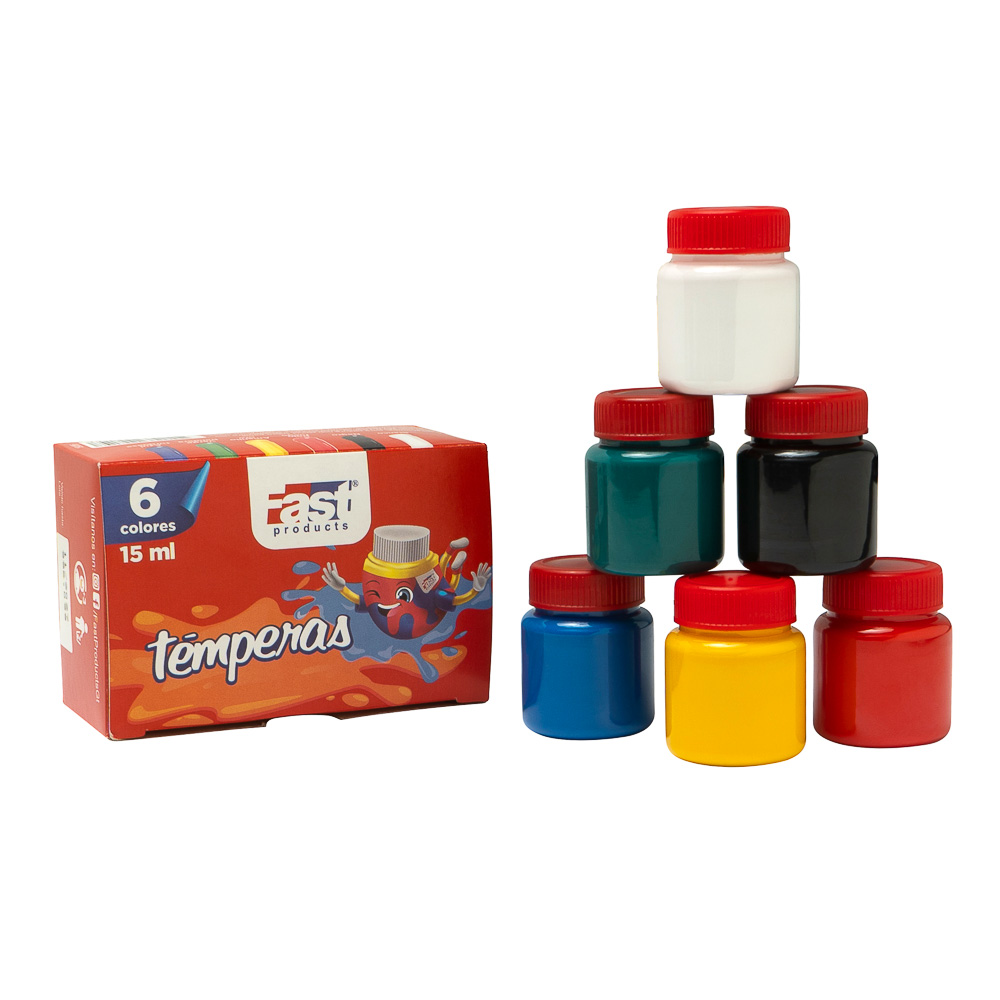 [DIST02470] TEMPERA FAST 15ML 6 COLORES