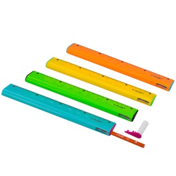 REGLA PLASTICA Y PLUS 30CM 4 EN 1