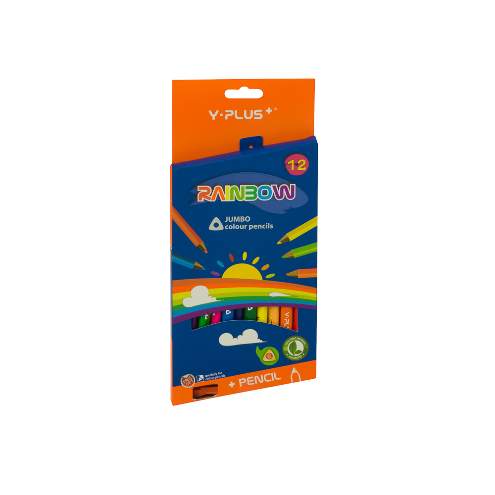 CRAYON DE MADERA Y-PLUS JUMBO PASTEL 12 COLORES