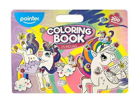 LIBRO P/COLOREAR POINTER CON STICKER DB-2382