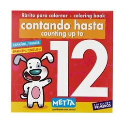 LIBRO P/COLOREAR CONTANDO HASTA EL 12 PRIMEROS METTA