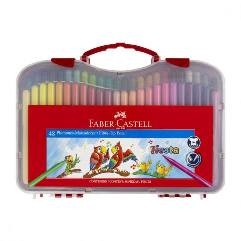 [DIST02630] MARCADOR FABER CASTELL ESTUCHE P/FINA 48 COLORES
