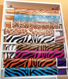 PAPEL LUSTRE DISEÑO DE ANIMALES ZEBRA COLORES