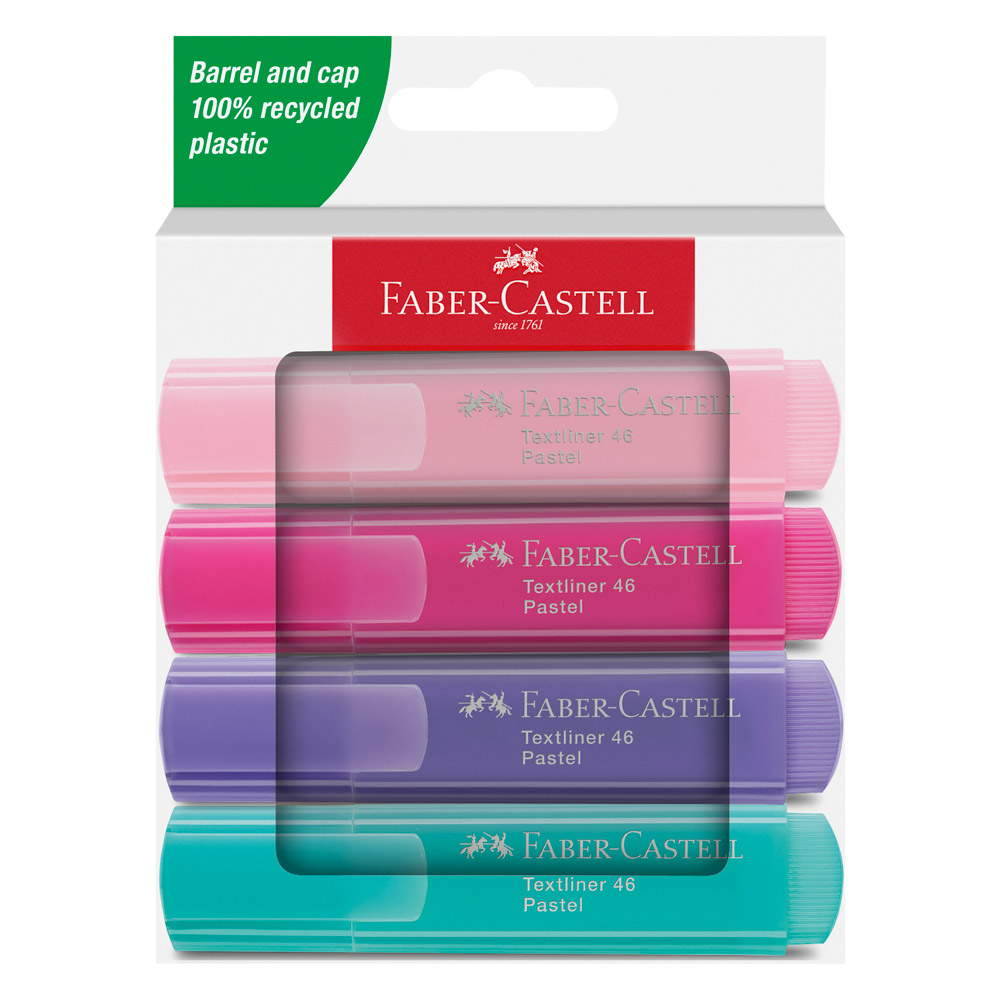 RESALTADOR 4654 FABER CASTELL 4 COLORES PASTEL