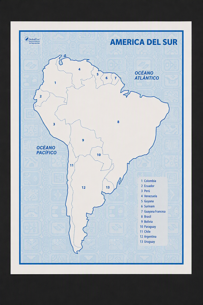 MAPA DE AMERICA DEL SUR