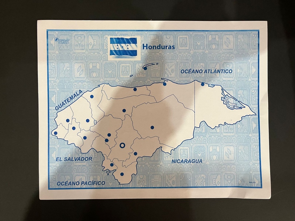 [DIST02909] MAPA DE HONDURAS