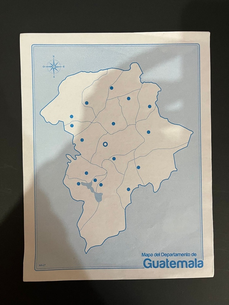 [DIST02912] MAPA DEPARTAMENTO GUATEMALA