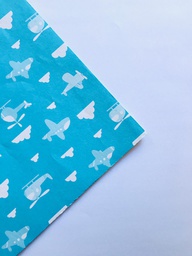 ARIEL COVER CELESTE ESTAMPADO