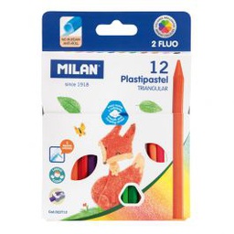 CRAYON PLASTIPASTEL 12 COLORES MILAN