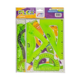 ESTUCHE GEOMETRICO FAST 8920 FLEXIBLE C/REGLA 20CM