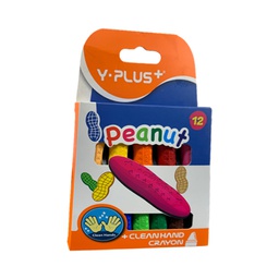 CRAYON DE CERA Y-PLUS PEANUT 12 COLORES
