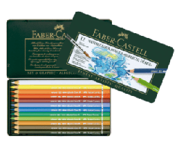 CRAYON MADERA FABER CASTELL LARGO ACUAREABLE 12 COLORES