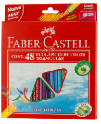 CRAYON DE MADERA FABER CASTELL LARGO 48 COLORES