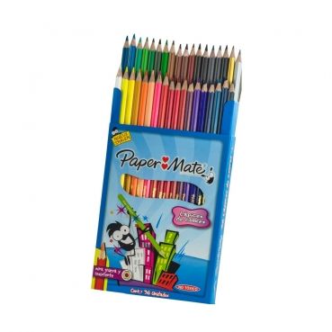 CRAYON DE MADERA PAPER MATE LARGO 36 COLORES