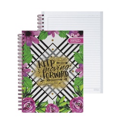 [DIST03174] CUADERNO C/ESPIRAL ESTILO 100H T/DURA TRENDY RAYADO