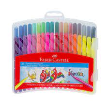 [DIST03275] MARCADOR FABER CASTELL ESTUCHE P/FINA 36 COLORES