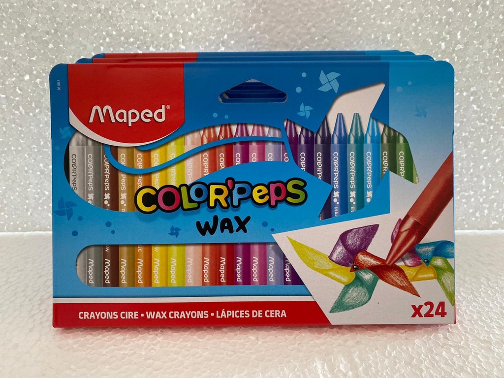 CRAYONES CERA MAPED REGULAR 24 COLORES