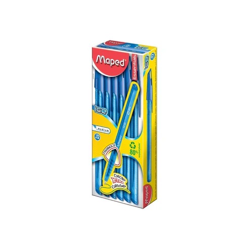 BOLIGRAFO MAPED ICE ESSENTIAL AZUL CX12