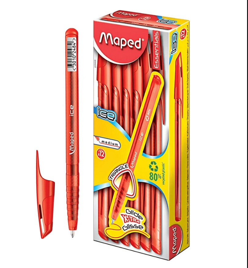 BOLIGRAFO MAPED ICE ESSENTIAL ROJO CX12