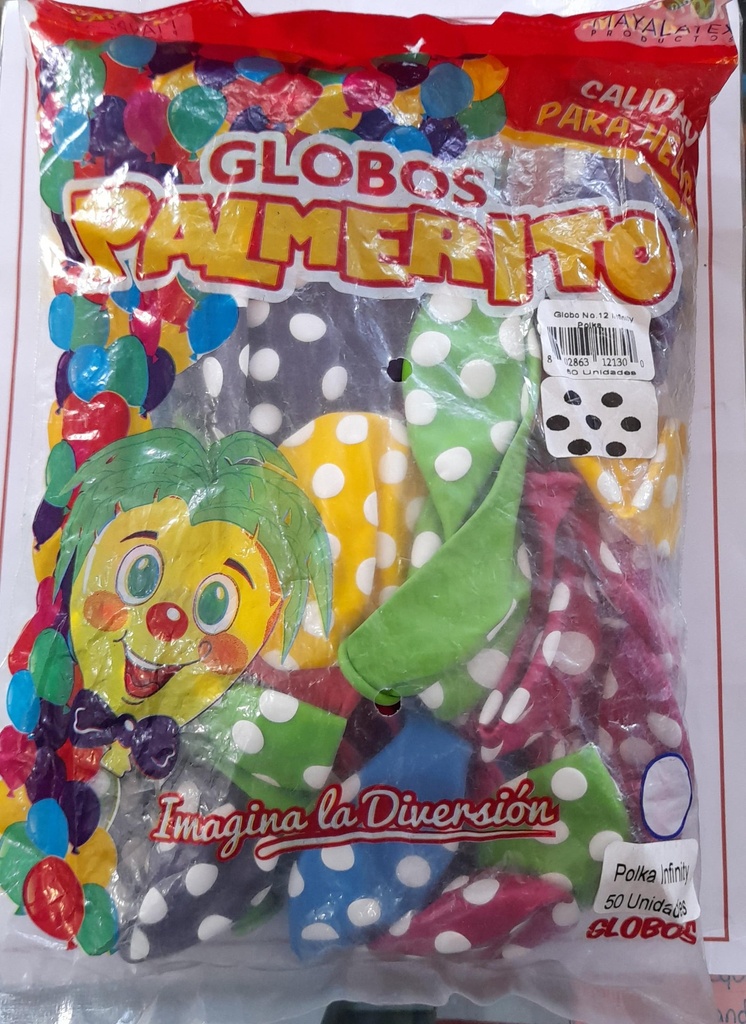 GLOBO PALMERITO CHAPIN DISEÑO DE PUNTOS (BX50)