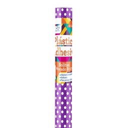 [DIST03637] CONTAC ADHESIVO FAST ROLLO C/ PUNTOS MORADO