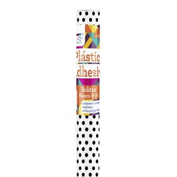 CONTAC ADHESIVO FAST ROLLO C/ PUNTOS BLANCO