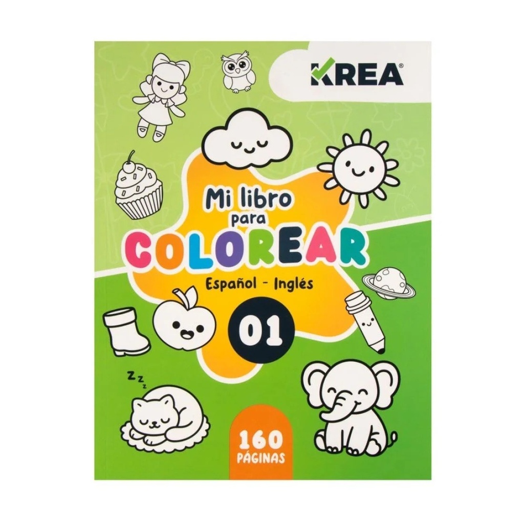 LIBRO PARA COLOREAR KREA 160PAG BOOK 1