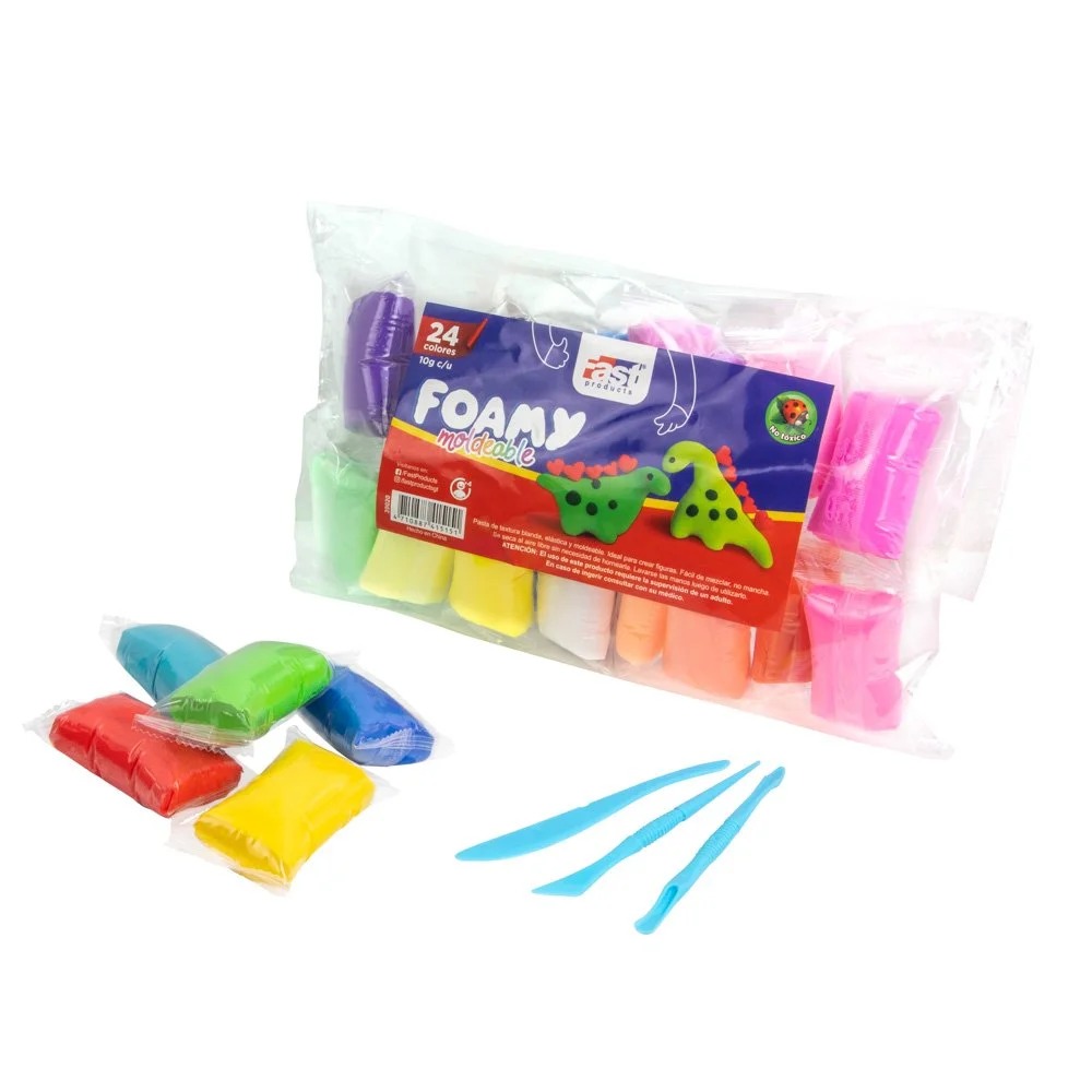 FOAMY MOLDEABLE FAST 24 COLORES SURTIDOS 10GRS