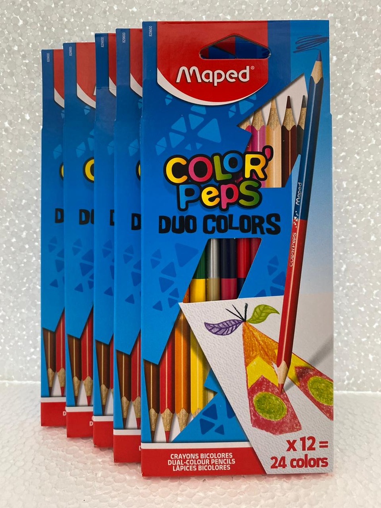 CRAYON DE MADERA MAPED 829600 LARGO TRIANG. BI 12/24 COLORES