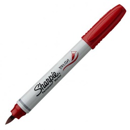 MARCADOR PERM. SHARPIE 1863411 TIPO PINCEL ROJO
