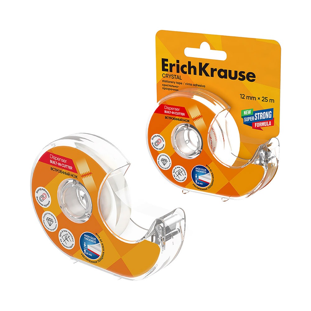 CINTA ADHESIVA ERICH KRAUSE CRISTAL 19445 C/DISPEN.