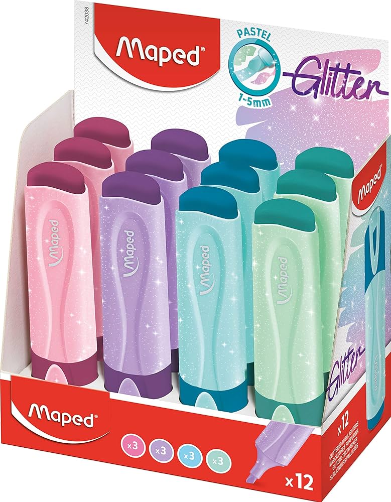 [DIST03962] RESALTADOR MAPED 742038 CLASSIC GLITTER PASTEL