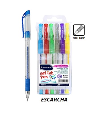 BOLIGRAFOS STTUDMARK GEL GLITTER ST-03108-G6 (6U.)
