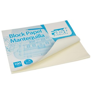 [DIST04046] BLOCK PAPEL MANTEQUILLA FAST DOBLE OFICIO 12.65 X 16.5 (100H)