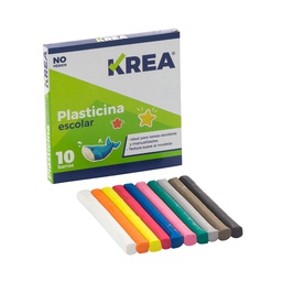 PLASTICINA KREA 10 BARRAS DE COLORES 180GRS