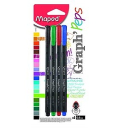 RAPIDOGRAFO EN ESTUCHE MAPED 749144 GRAPH PEPS 4 COL.