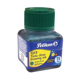 [DIST04166] TINTA PELIKAN 05230007 CHINA 523  VERDE OBSCURO 15ML