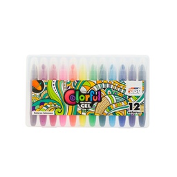 CRAYON GEL FAST COLORFUL 12 COLORES