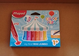 CRAYONES DE CERA MAPED JUMBO 12 COLORES