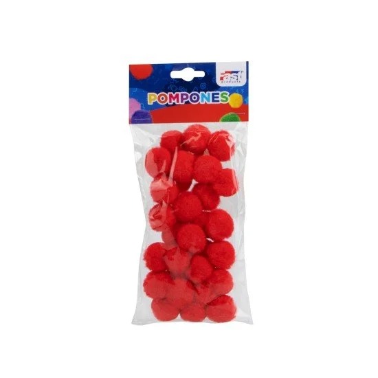 [DIST04708] POM POM FAST BX30 2.5CM ROJO