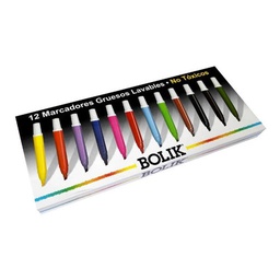 MARCADOR BOLIK JUMBO LAVABLE 12 COL.