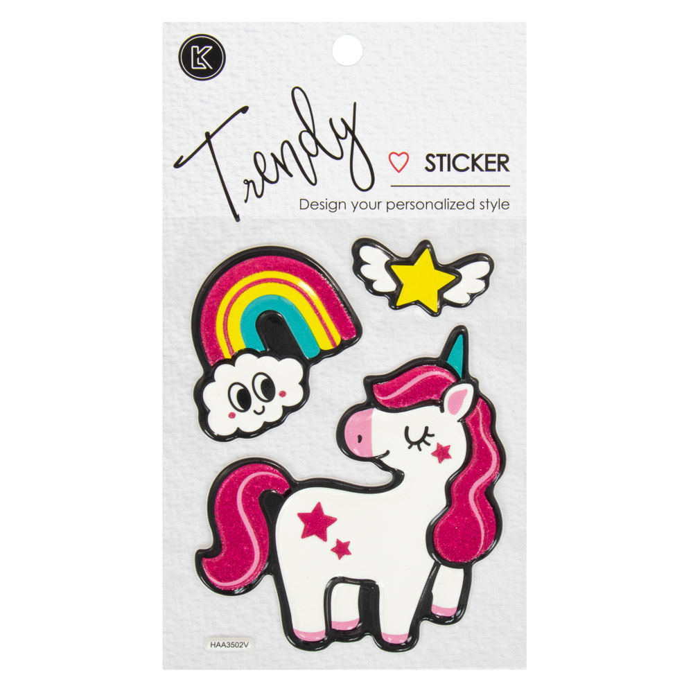 [DIST04817] STICKERS LK HAA3502 TRENDY UNICORNIO NUBE