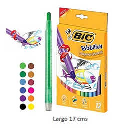 CRAYON DE CERA BIC GIRATORIO 12 COLORES