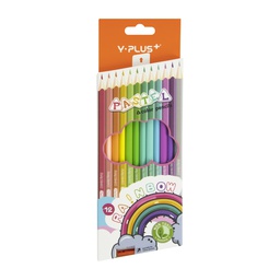 CRAYON DE MADERA Y-PLUS TRIANG. PASTEL 12 COLORES